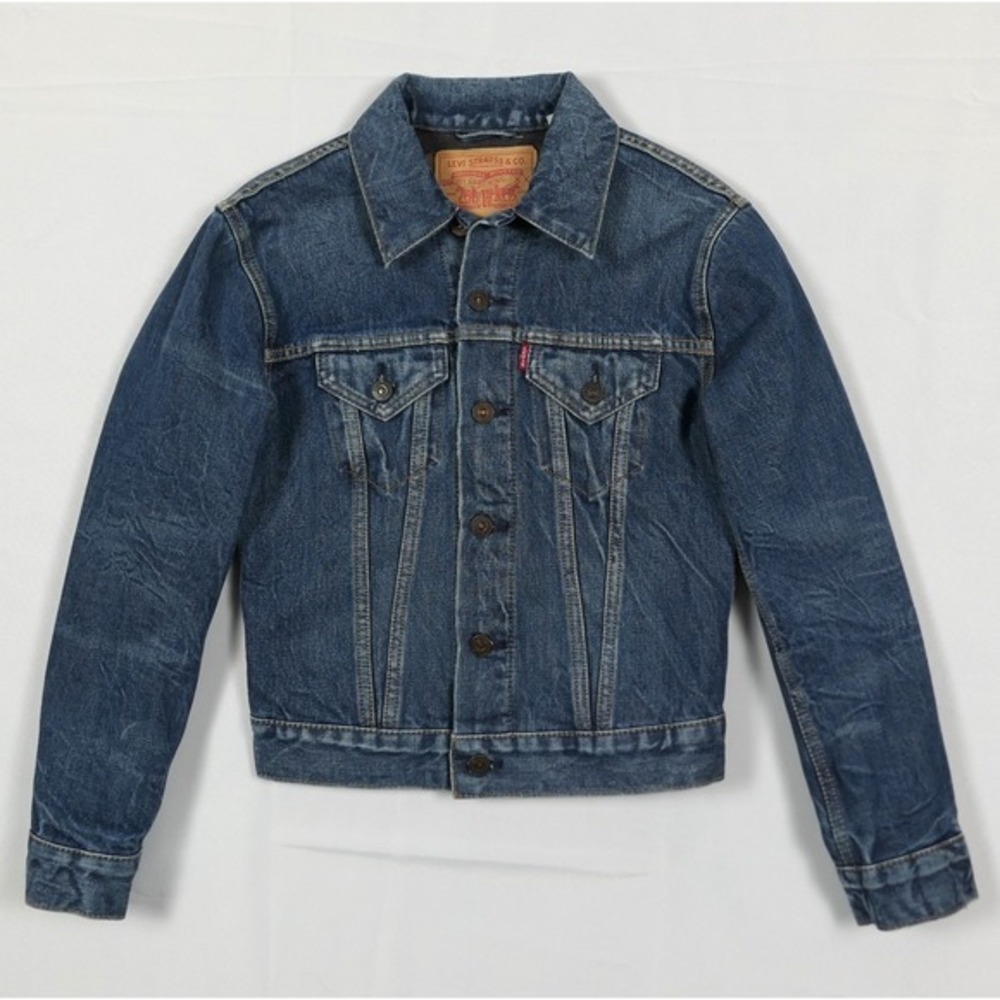 Levis 559 Blanket Lined Denim Trucker Jacket Mens 2XS Indigo Blue Type III